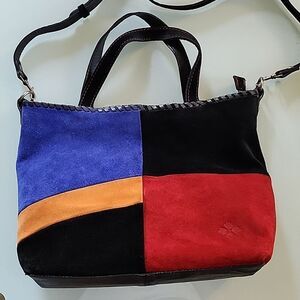 Patricia Nash Zola Color Block Tote Satchel Bag